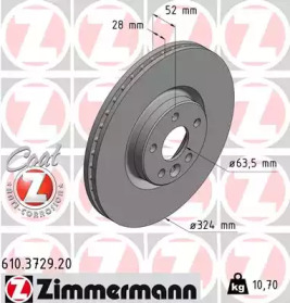 Тормозной диск (ZIMMERMANN: 610.3729.20)