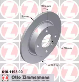 Тормозной диск (ZIMMERMANN: 610.1193.00)