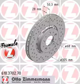 Тормозной диск (ZIMMERMANN: 610.3702.70)