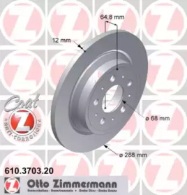 Тормозной диск (ZIMMERMANN: 610.3703.20)