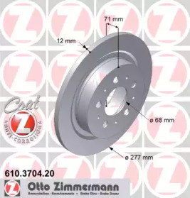 Тормозной диск (ZIMMERMANN: 610.3704.20)