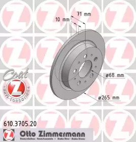 Тормозной диск (ZIMMERMANN: 610.3705.20)