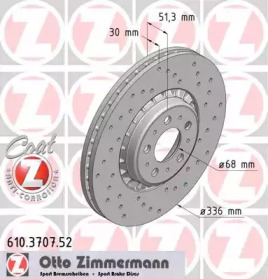 Тормозной диск (ZIMMERMANN: 610.3707.52)