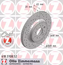 Тормозной диск (ZIMMERMANN: 610.3708.52)