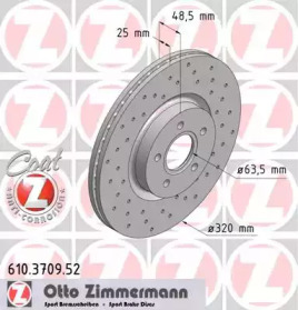 Тормозной диск (ZIMMERMANN: 610.3709.52)