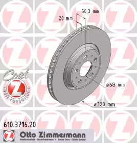 Тормозной диск (ZIMMERMANN: 610.3716.20)