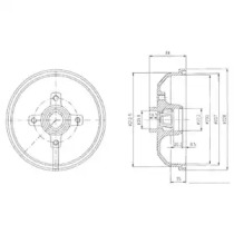 Тормозный барабан (DELPHI: BF111)