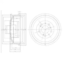 Тормозный барабан (DELPHI: BF153)