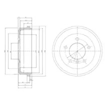 Тормозный барабан (DELPHI: BF168)