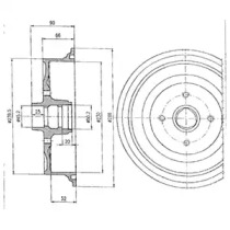 Тормозный барабан (DELPHI: BF182)