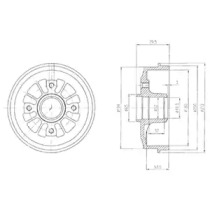 Тормозный барабан (DELPHI: BF270)