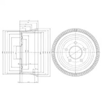 Тормозный барабан (DELPHI: BF387)