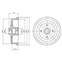 Тормозный барабан (DELPHI: BF399)