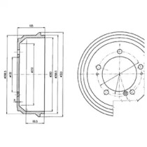 Тормозный барабан (DELPHI: BF404)