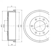 Тормозный барабан (DELPHI: BF416)