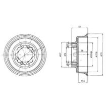 Тормозный барабан (DELPHI: BF43)