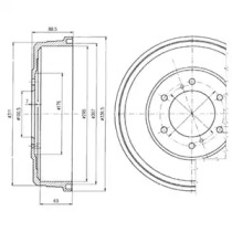 Тормозный барабан (DELPHI: BF461)