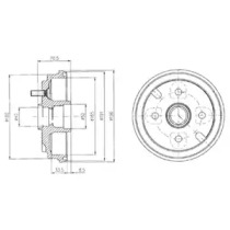 Тормозный барабан (DELPHI: BF462)