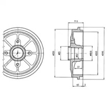 Тормозный барабан (DELPHI: BF484)