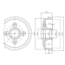 Тормозный барабан (DELPHI: BFR190)