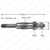 Свеча накаливания (DELPHI: HDS221)