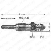Свеча накаливания (DELPHI: HDS231)