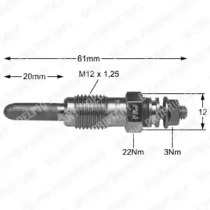 Свеча накаливания (DELPHI: HDS254)