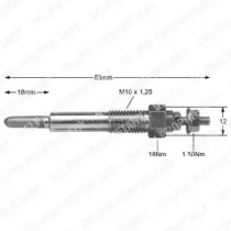 Свеча накаливания (DELPHI: HDS338)
