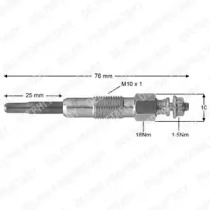 Свеча накаливания (DELPHI: HDS375)