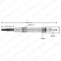 Свеча накаливания (DELPHI: HDS418)