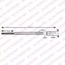 Свеча накаливания (DELPHI: HDS424)