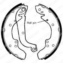 Комлект тормозных накладок (DELPHI: LS1295)