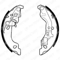 Комлект тормозных накладок (DELPHI: LS1858)