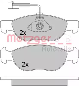 Комплект тормозных колодок (METZGER: 1170606)