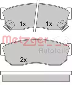 Комплект тормозных колодок (METZGER: 1170641)
