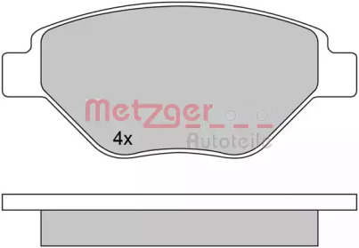 Комплект тормозных колодок (METZGER: 1170652)