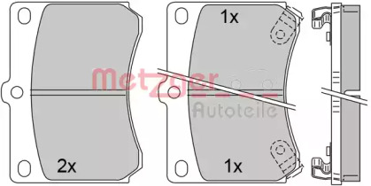 Комплект тормозных колодок (METZGER: 1170661)