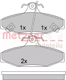 Комплект тормозных колодок (METZGER: 1170662)