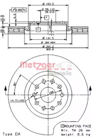 Тормозной диск (METZGER: 24732 V)