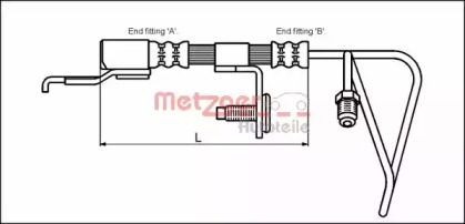 Шлангопровод (METZGER: 4112511)