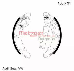 Комлект тормозных накладок (METZGER: MG 343)