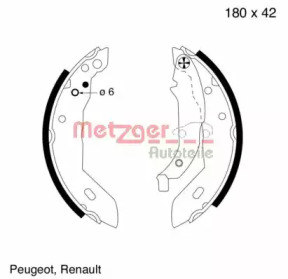 Комлект тормозных накладок (METZGER: MG 392)