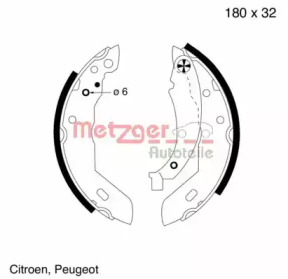 Комлект тормозных накладок (METZGER: MG 415)