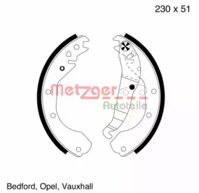 Комлект тормозных накладок (METZGER: MG 418)