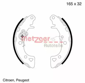 Комлект тормозных накладок (METZGER: MG 429)