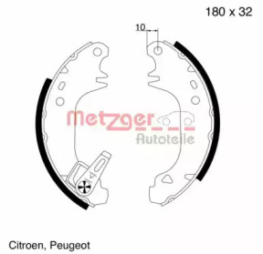 Комлект тормозных накладок (METZGER: MG 508)