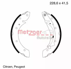 Комлект тормозных накладок (METZGER: MG 641)