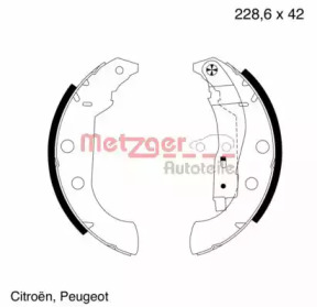 Комлект тормозных накладок (METZGER: MG 704)