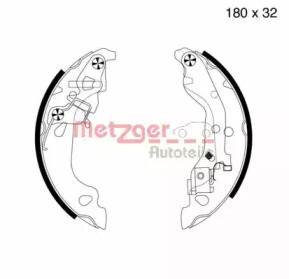 Комлект тормозных накладок (METZGER: MG 737)