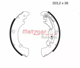 Комлект тормозных накладок (METZGER: MG 981)